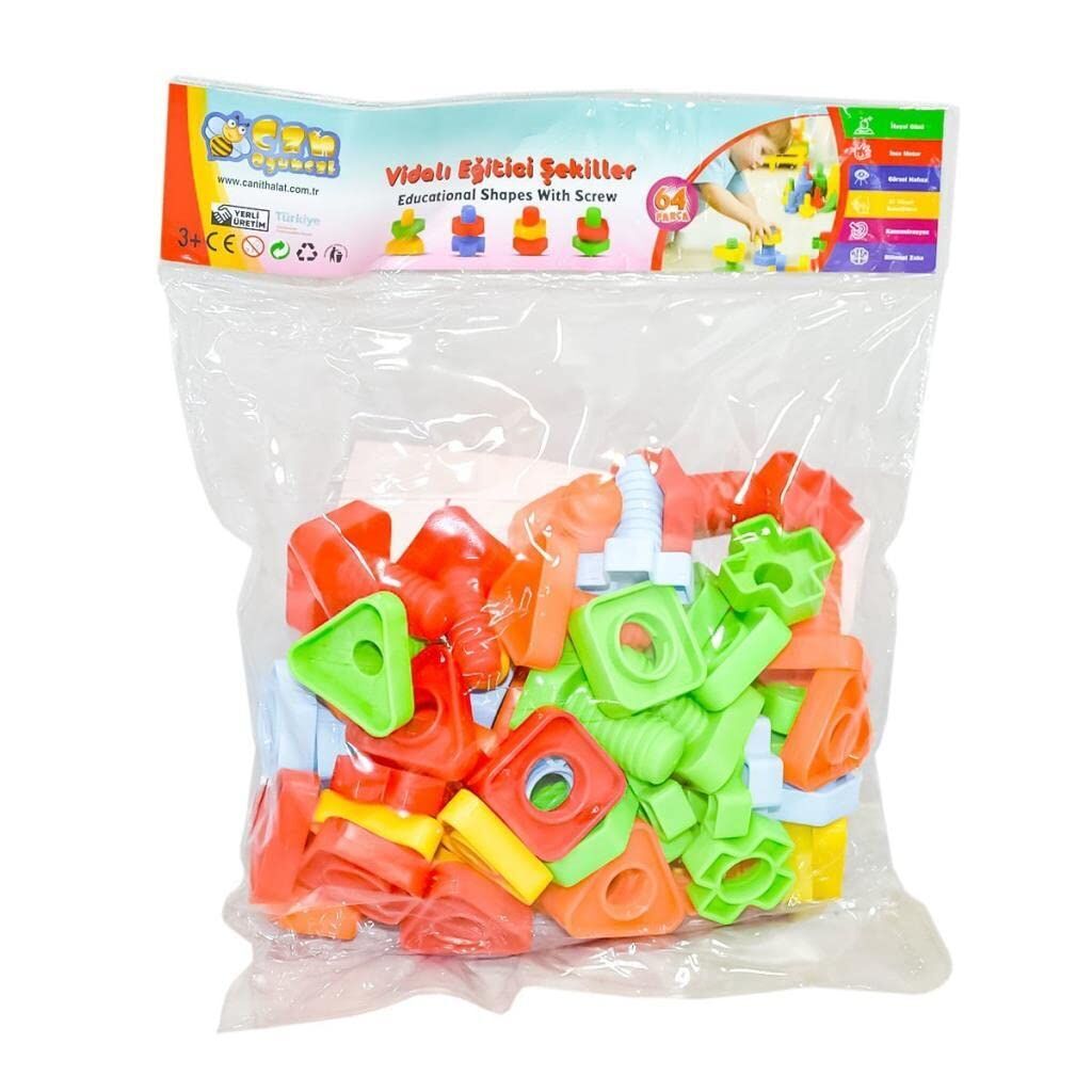 Can Oyuncak Vidalı Eğitici Şekiller