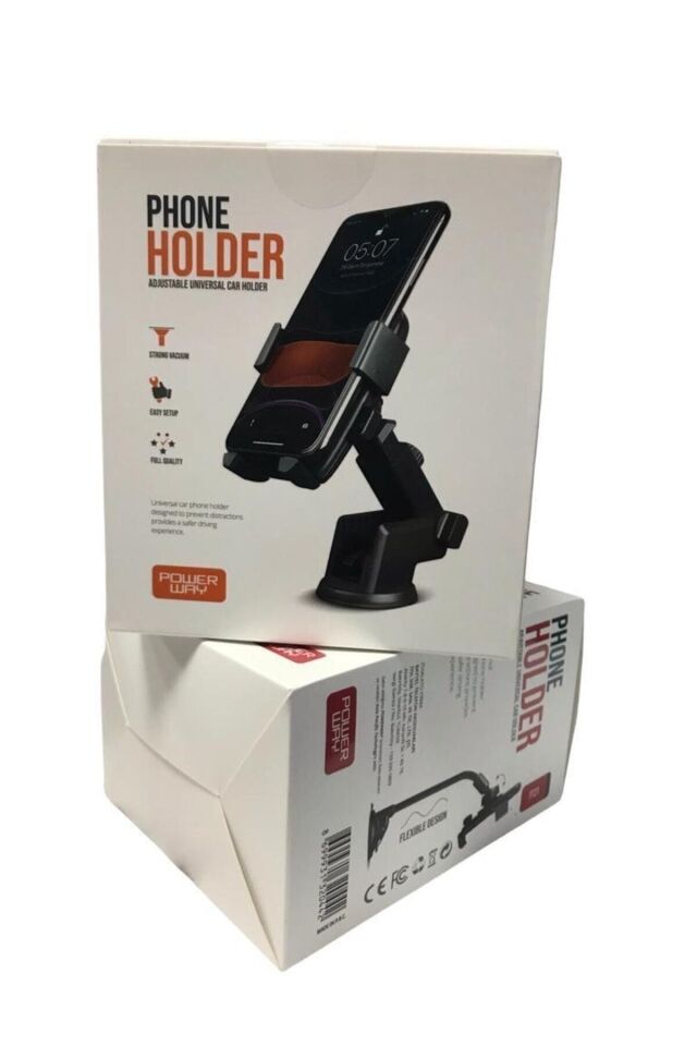 POWERON Powerway Ayarlanabilir Vantuzlu Cep Araç Telefon Tutucu Oto Araba Içi Telefon Tutucu