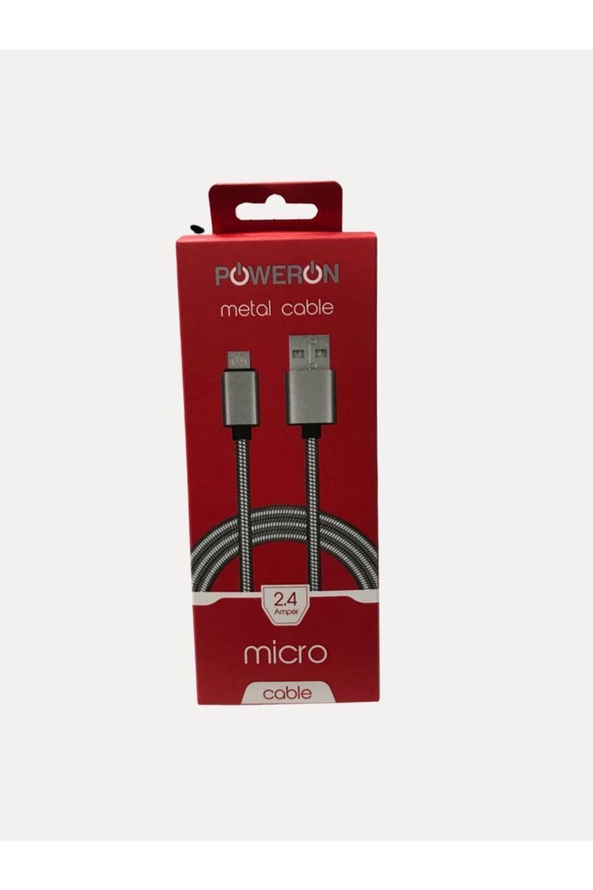 POWERON Metal Hızlı Şarj Kablosu Micro Usb Kapalı Kutu Samsung Xiaomi Oppo Huawei Uyumlu