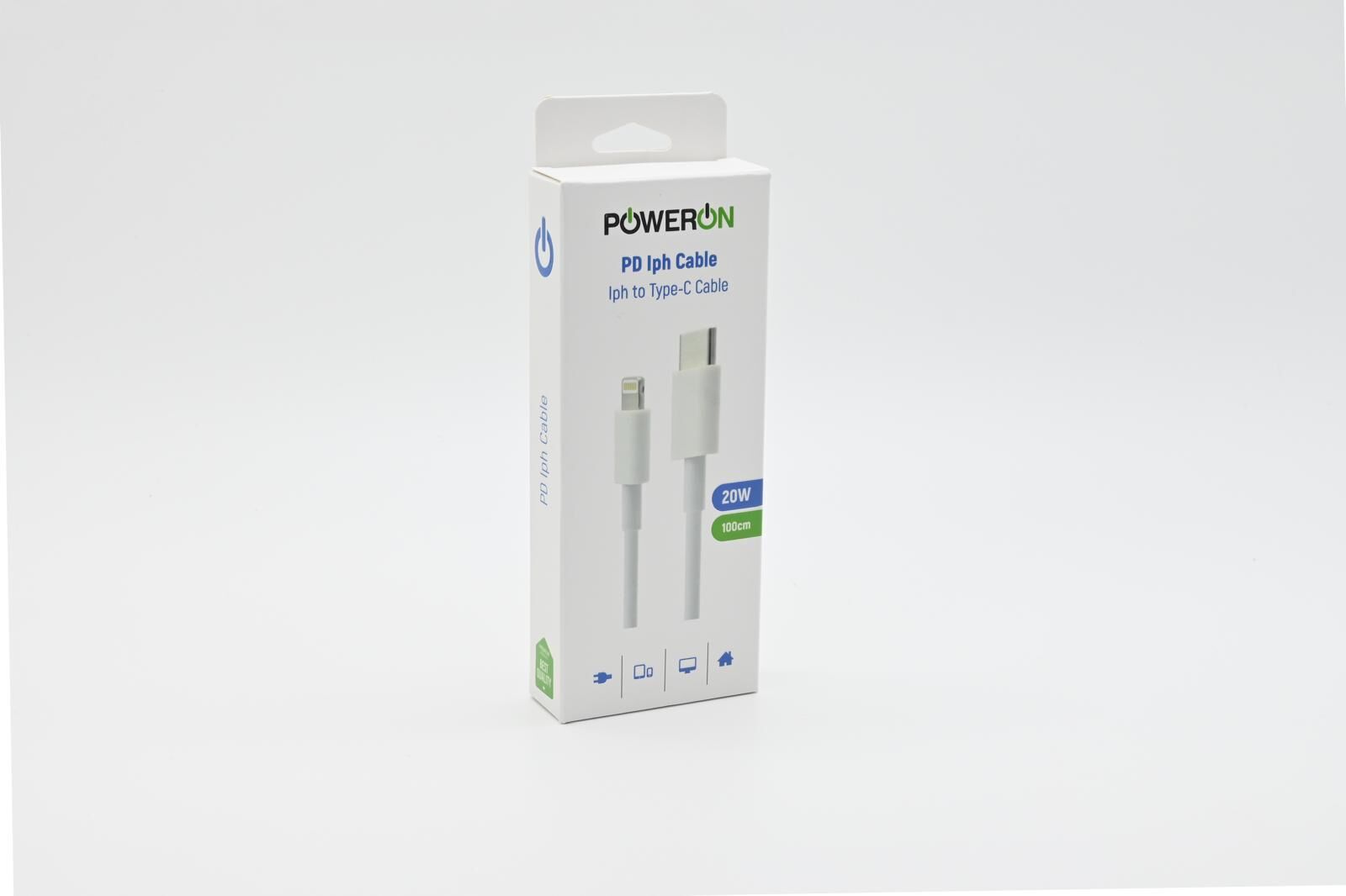Poweron 20W Lightning To Type-C Şarj Kablosu