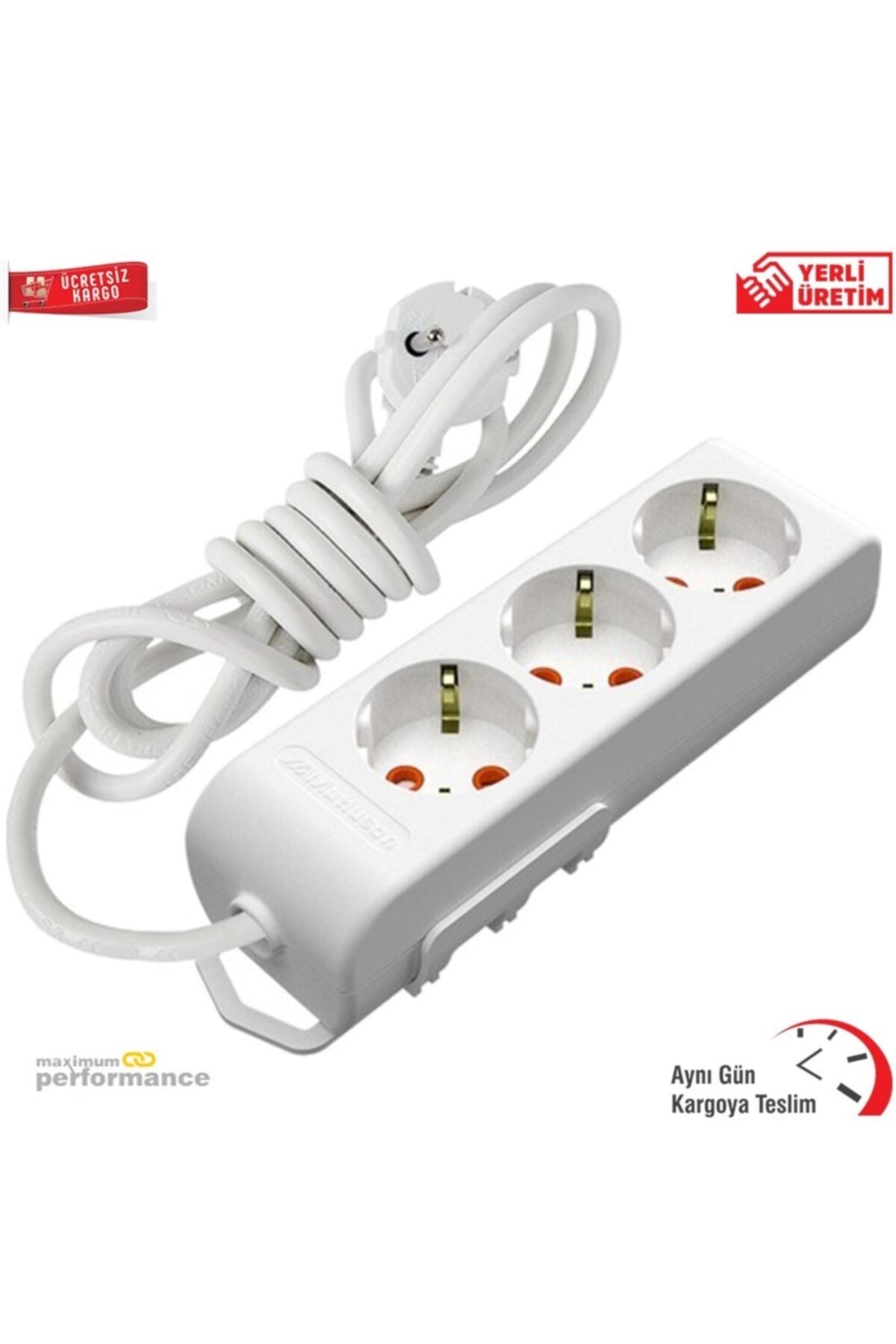 Mutlusan 3'lü Grup Priz 3M Topraklı Grup Priz