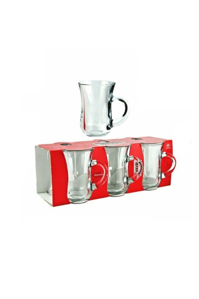 Paşabahçe Sade Keyif Kulplu Çay Bardağı 140 cc 6'lı