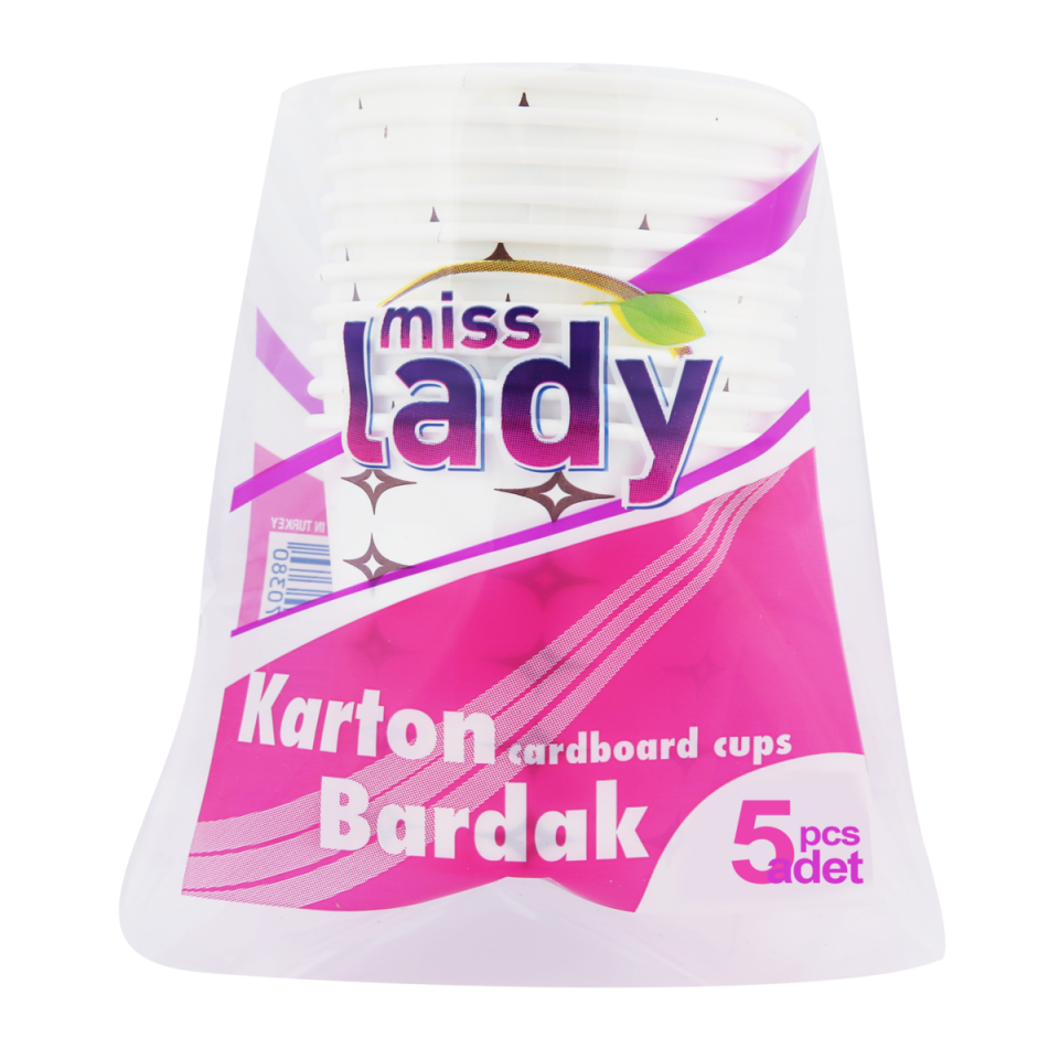 Miss Lady 5'li Karton Bardak