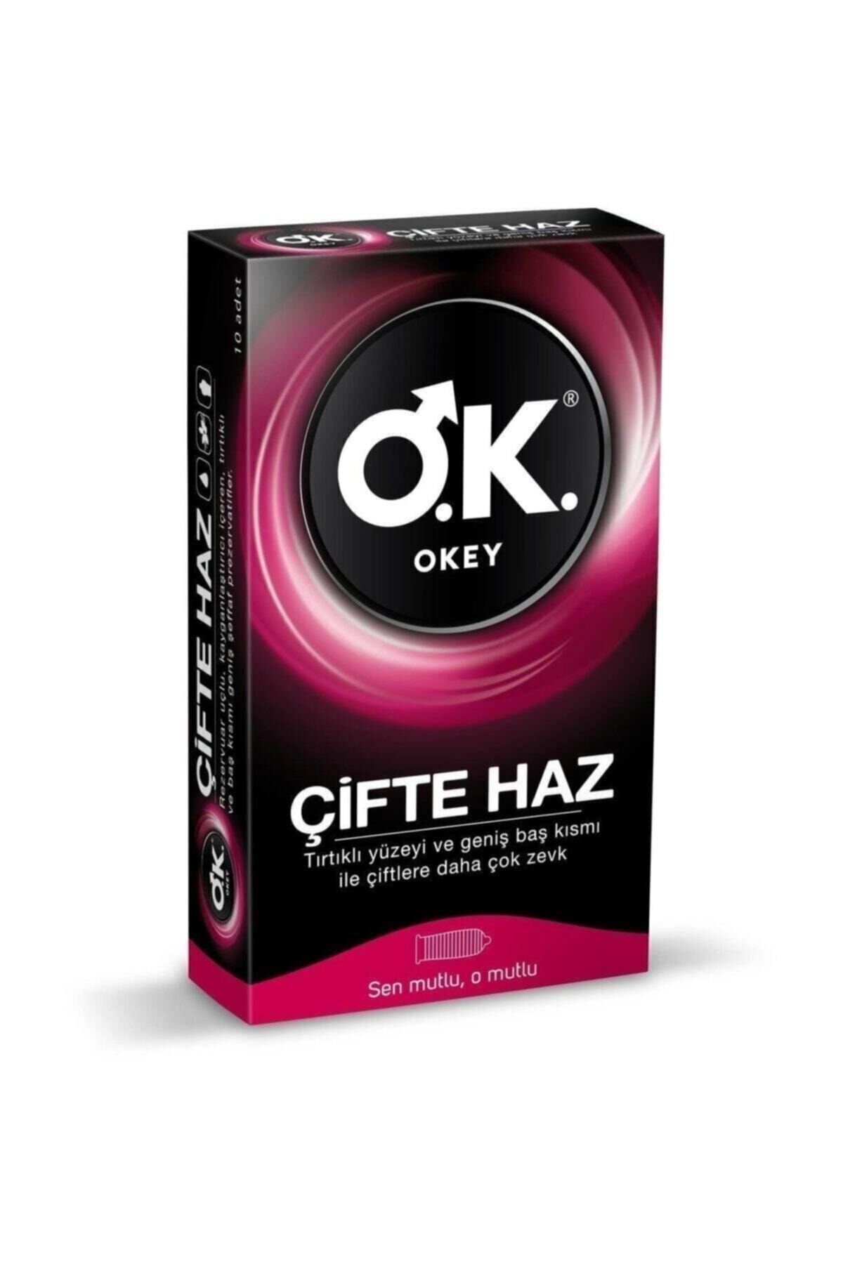 Okey Çifte Haz Prezervatif 10'lu