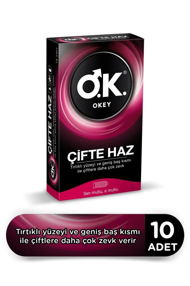 Okey Çifte Haz Prezervatif 10'lu