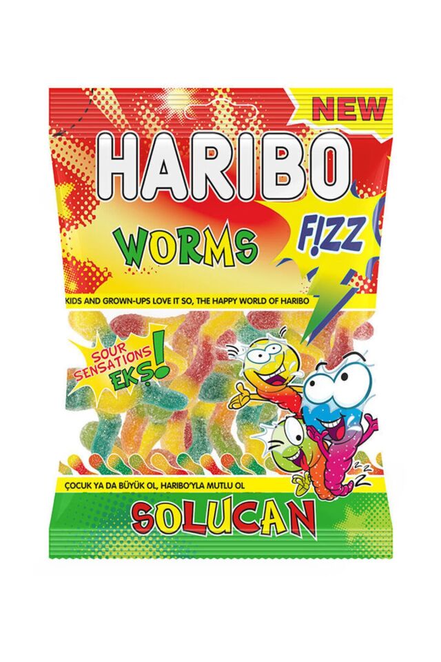Haribo Fizz Solucan 70 gr