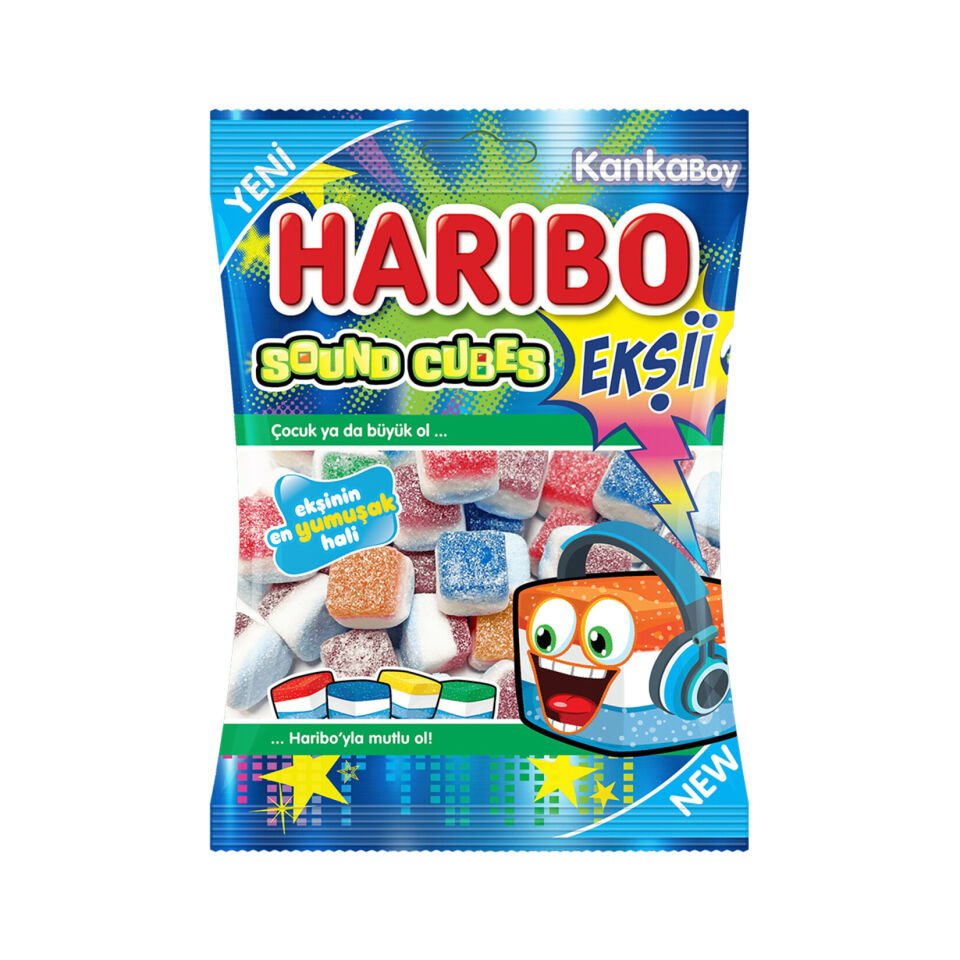 Haribo Ekşi Sound Cubes 70 gr