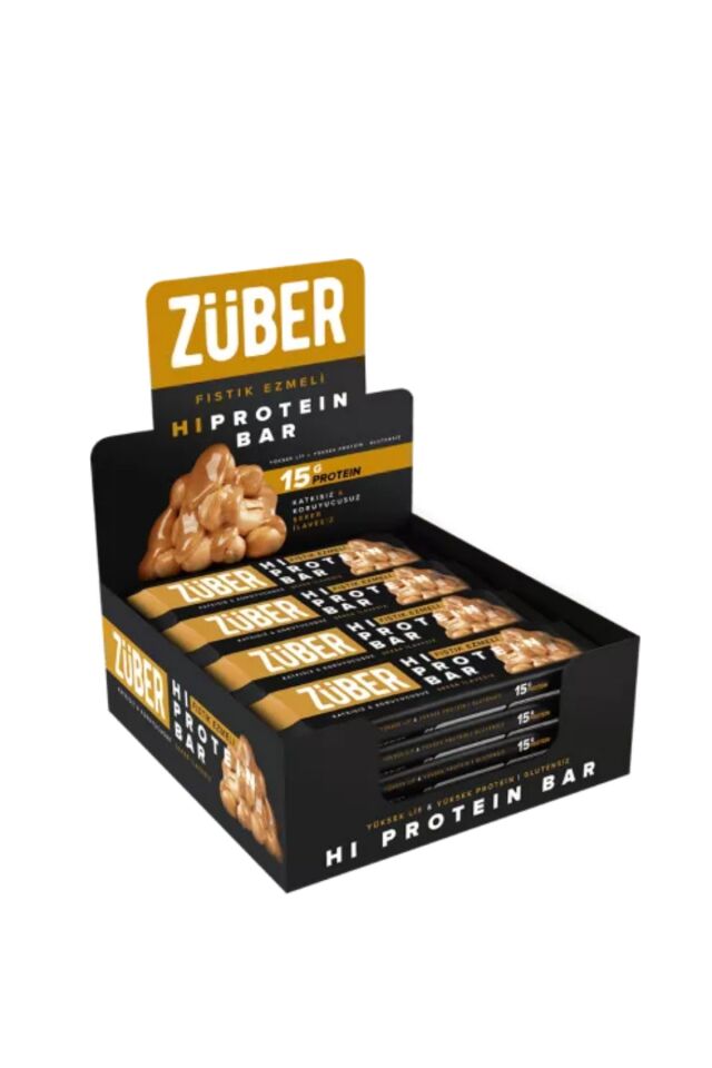 Züber Hi-Protein Bar Yer Fıstıklı 45 gr 12'li