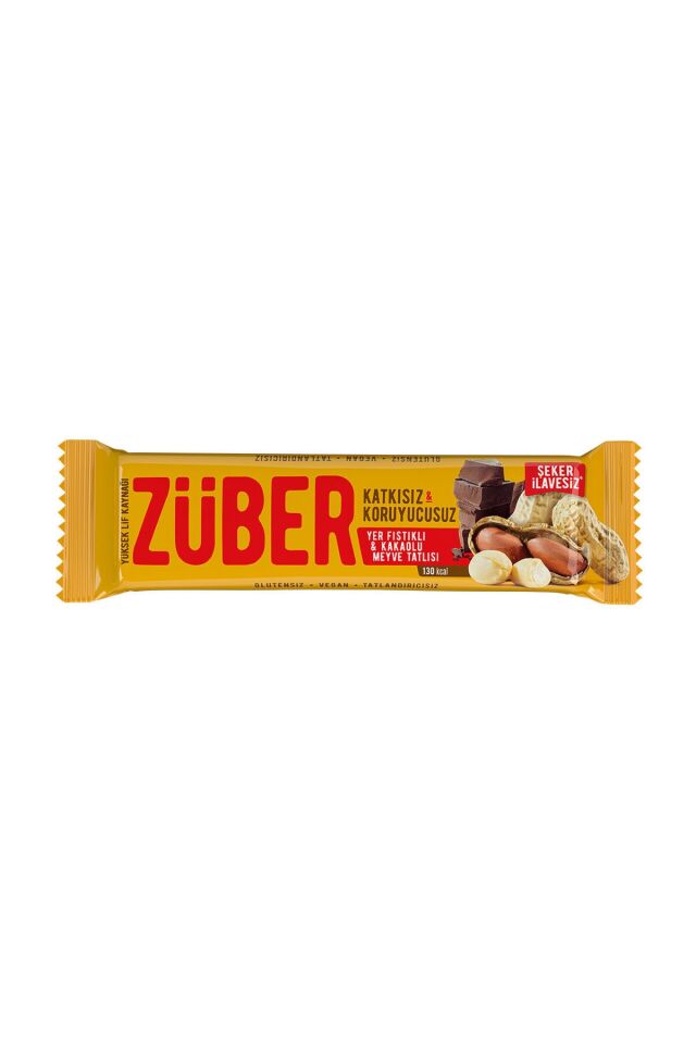 Züber Yer Fıstıklı ve Kakaolu Meyve Bar 40g x 12 Adet