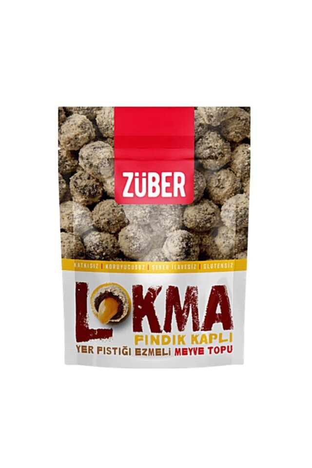 Züber Fındık Kaplı Yerfıstığı Ezmeli Meyve Topu 96 gr