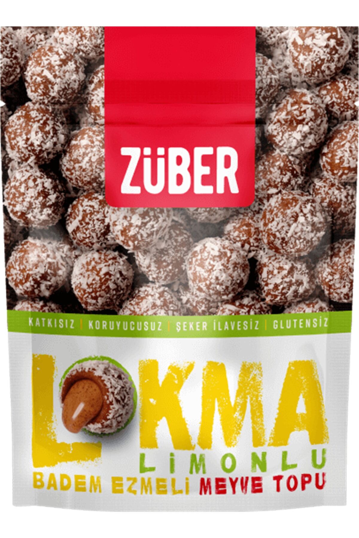 Züber Lokma Limonlu Badem Ezmeli Meyve Top 96 Gr.