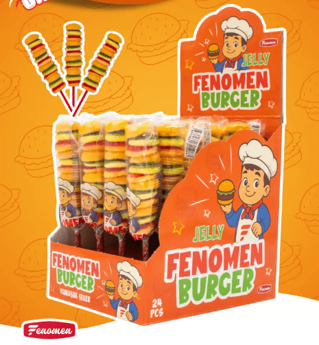 Fenomen Burger Jelly Yumuşak Şeker 35gr x 24 Adet