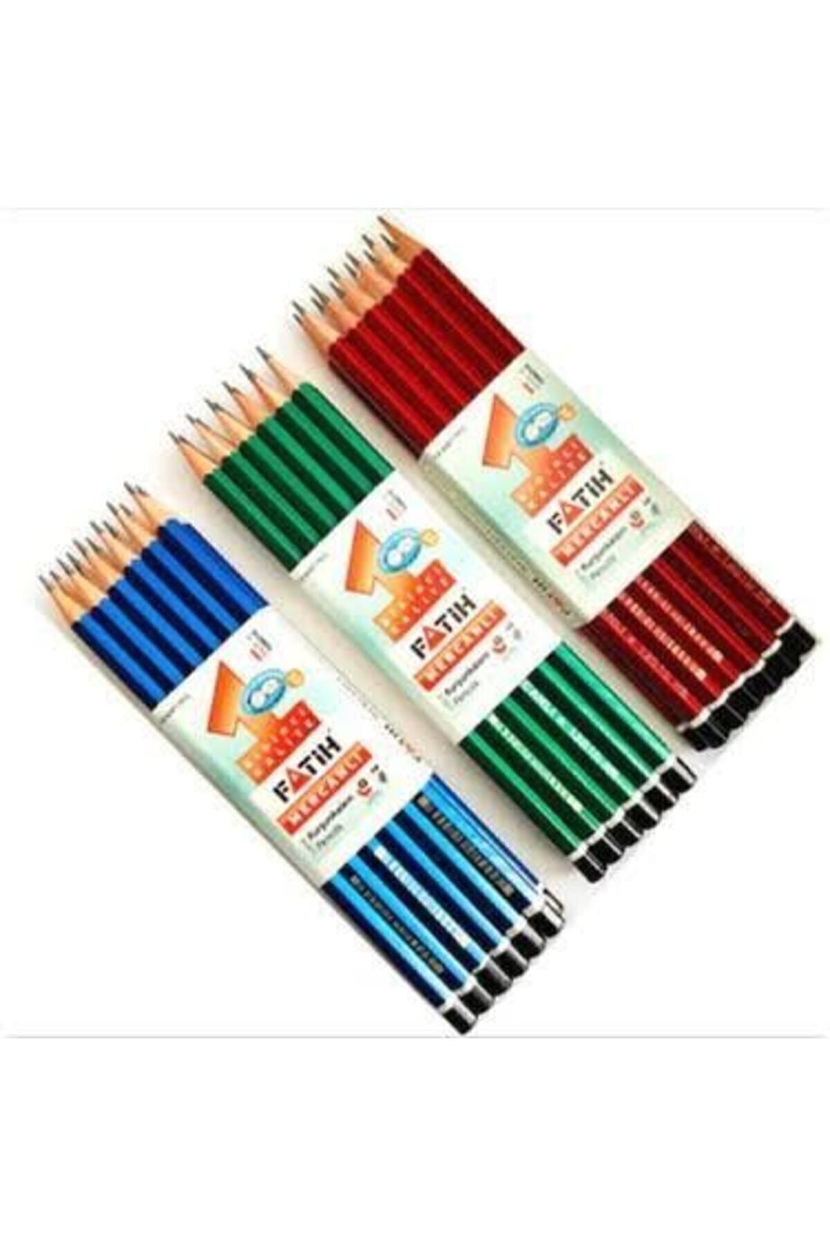 Fatih Kurşun Kalem-HB- Mercanlı Gövde 12'li Paket