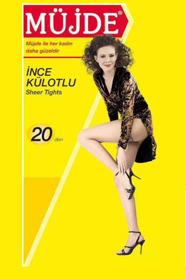 Müjde 6'li Siyah 500 Kadın 20 Den Ince Dizalti