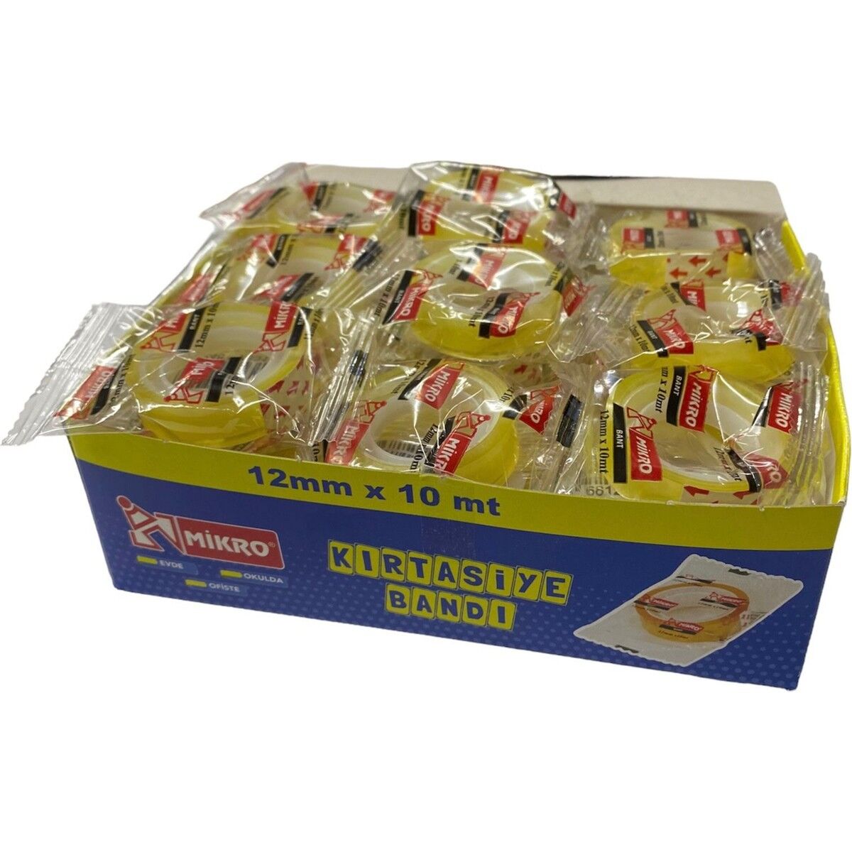MİKRO Kırtasiye Bandır 12x10M 36'lı