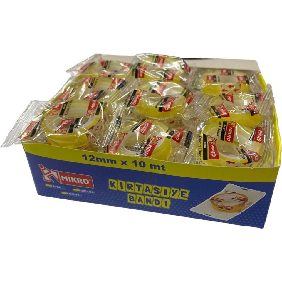 MİKRO Kırtasiye Bandır 12x10M 36'lı