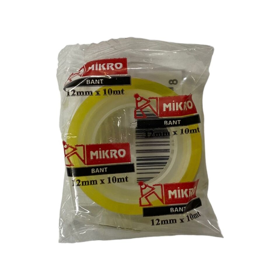 MİKRO Kırtasiye Bandır 12x10M 36'lı
