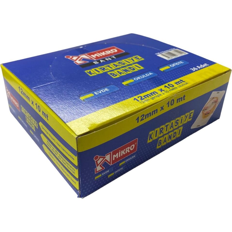 MİKRO Kırtasiye Bandır 12x10M 36'lı