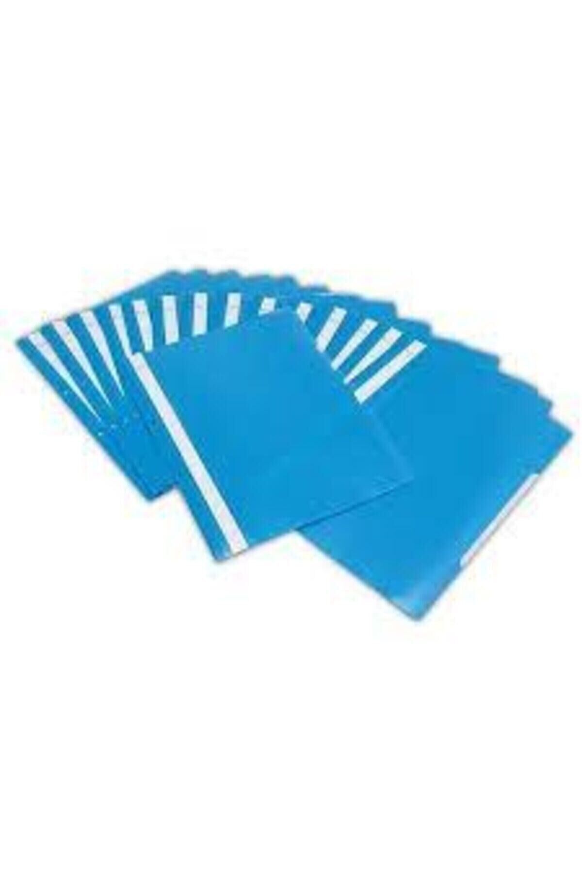 Noki Telli Dosya Plastik Ekonomik A4 Mavi 50 Adet